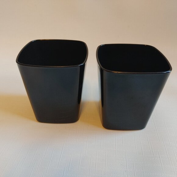 Disaronno On The Rocks Glasses (Set of Two) Square Base Black/White - Picture 3 of 6